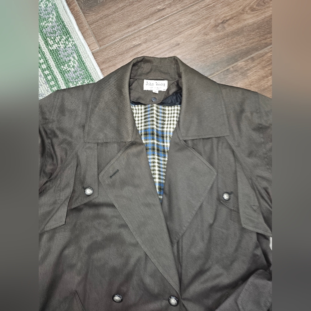 JOHN WEITZ TRENCH COAT MADE IN POLAND SZ 16
